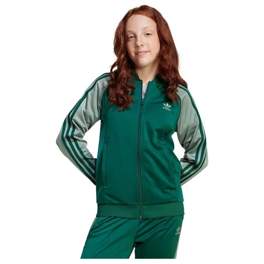 Детская куртка с принтом Adicolor SST Track Top adidas, Зеленый