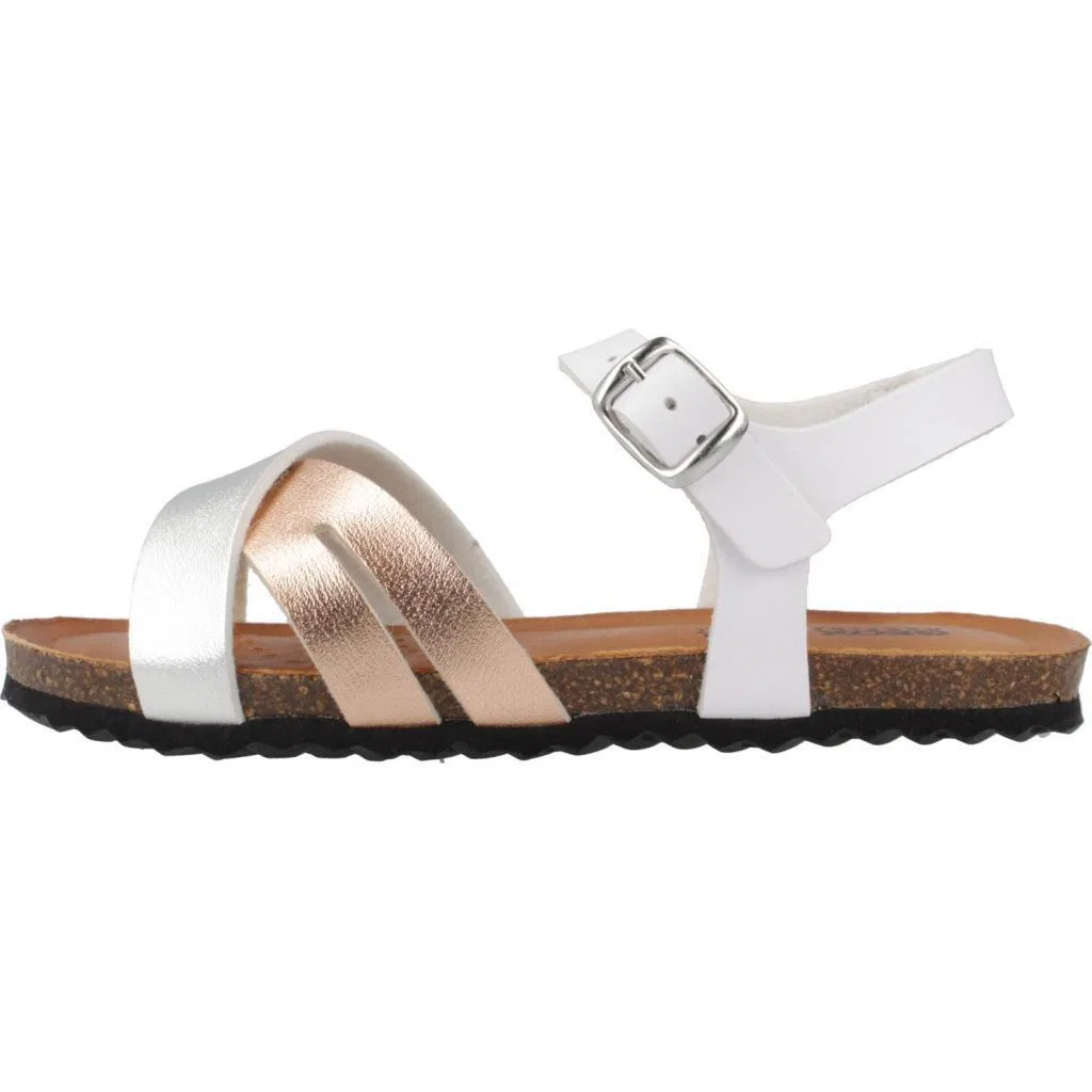 Детские сандалии с закрытым носком J Sandal Chilene Gir Geox, Weiß Fluoreszierendes Blassrosa — фото 2