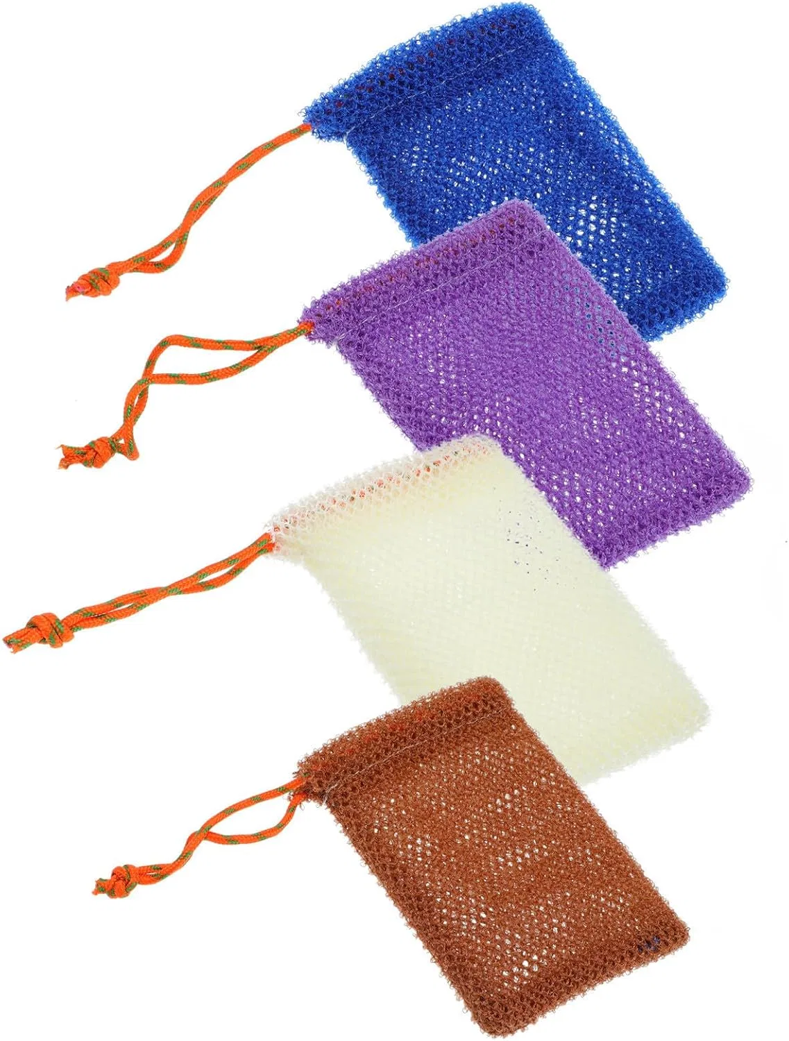 Мочалка для тела с шнурком, PACKOVE, 4 шт, 12x9x0.5 см