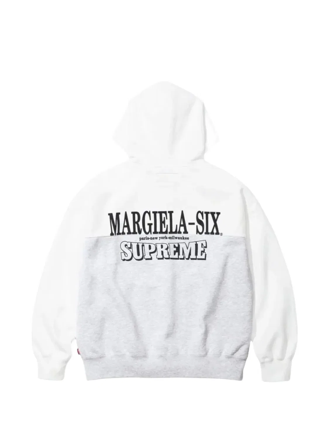 Худи на молнии из коллаборации с MM6 Maison Margiela Supreme, серый — фото 2