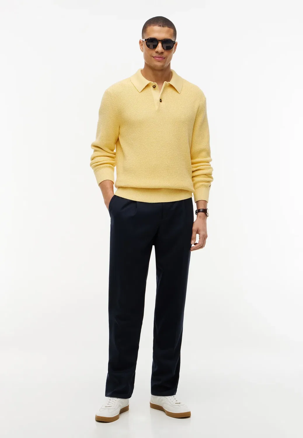 Вафельная структура для регби - джемпер Tommy Hilfiger, Light Daffodil — фото 2