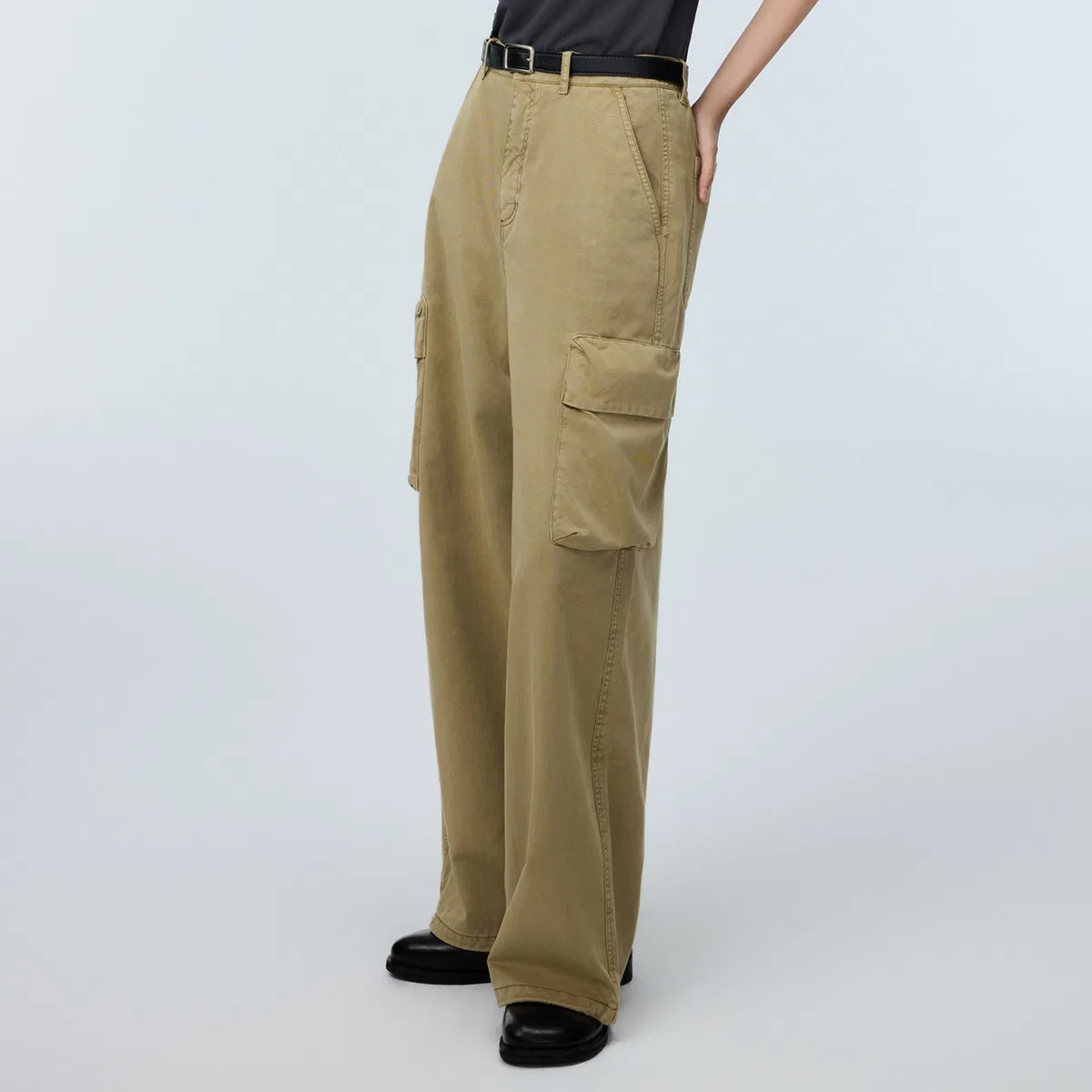 Женские повседневные карго-брюки Khaki, GAP — фото 4