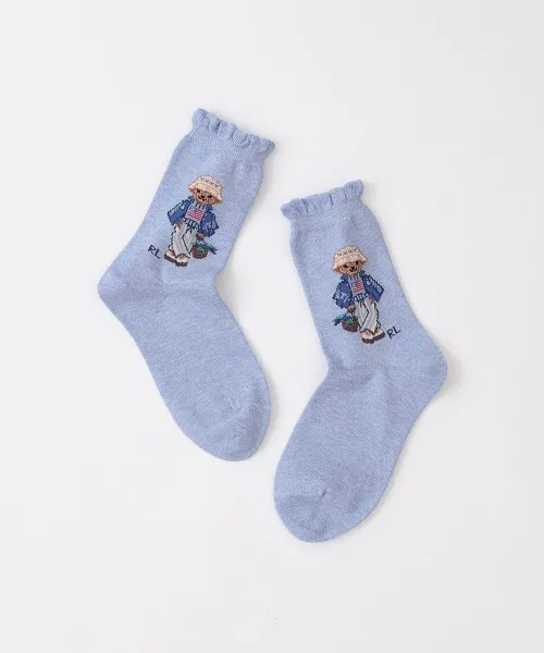 Детские носки с принтом Blueberry Bear POLO RALPH LAUREN, Blue — фото 3