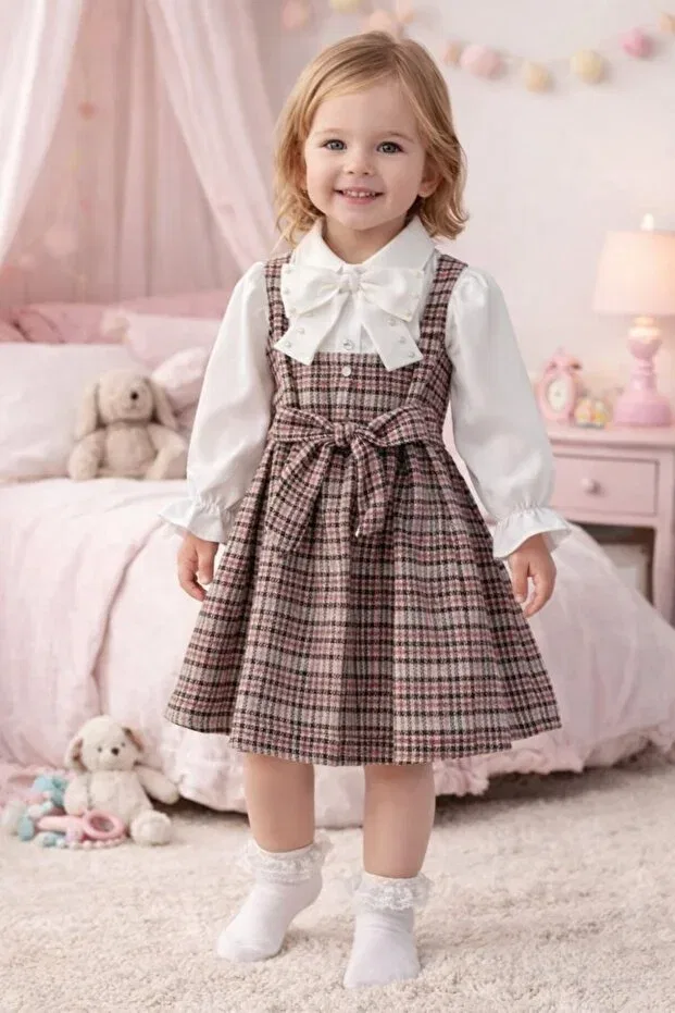 Детское платье для девочек с длинным рукавом Lina Baby Bloom, Brown