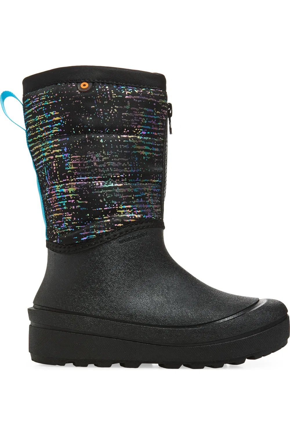 Детские ботинки водонепроницаемые с мехом Snow Shell Bogs, Black Multi/Black — фото 3