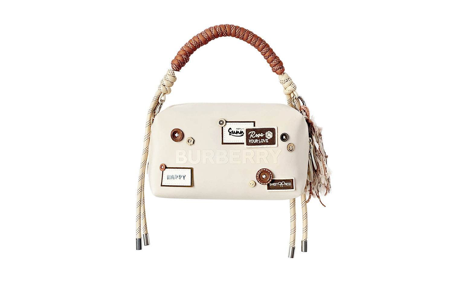 

Burberry Летнее письмо, Maillard стиль, освежающий, винтажный универсальный, кожа, удобное хранение ecru