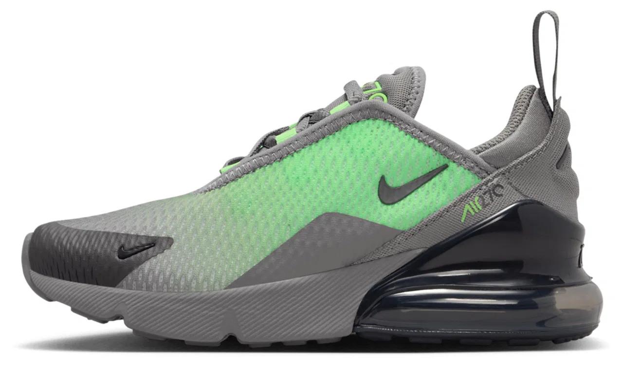 Кроссовки для мальчиков Air Max 270 Nike, цвет Pencil Point/Anthracite/Lime Blast — фото 2