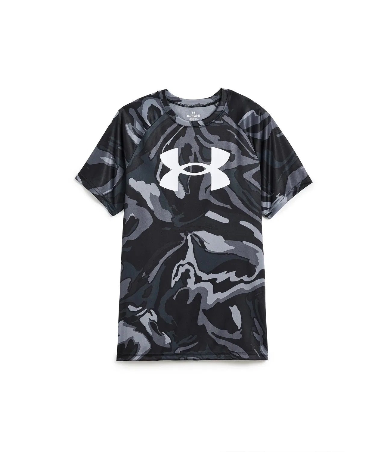 Футболка с коротким рукавом и большим логотипом Tech (для детей постарше) Under Armour Kids, Ultimate Black/White