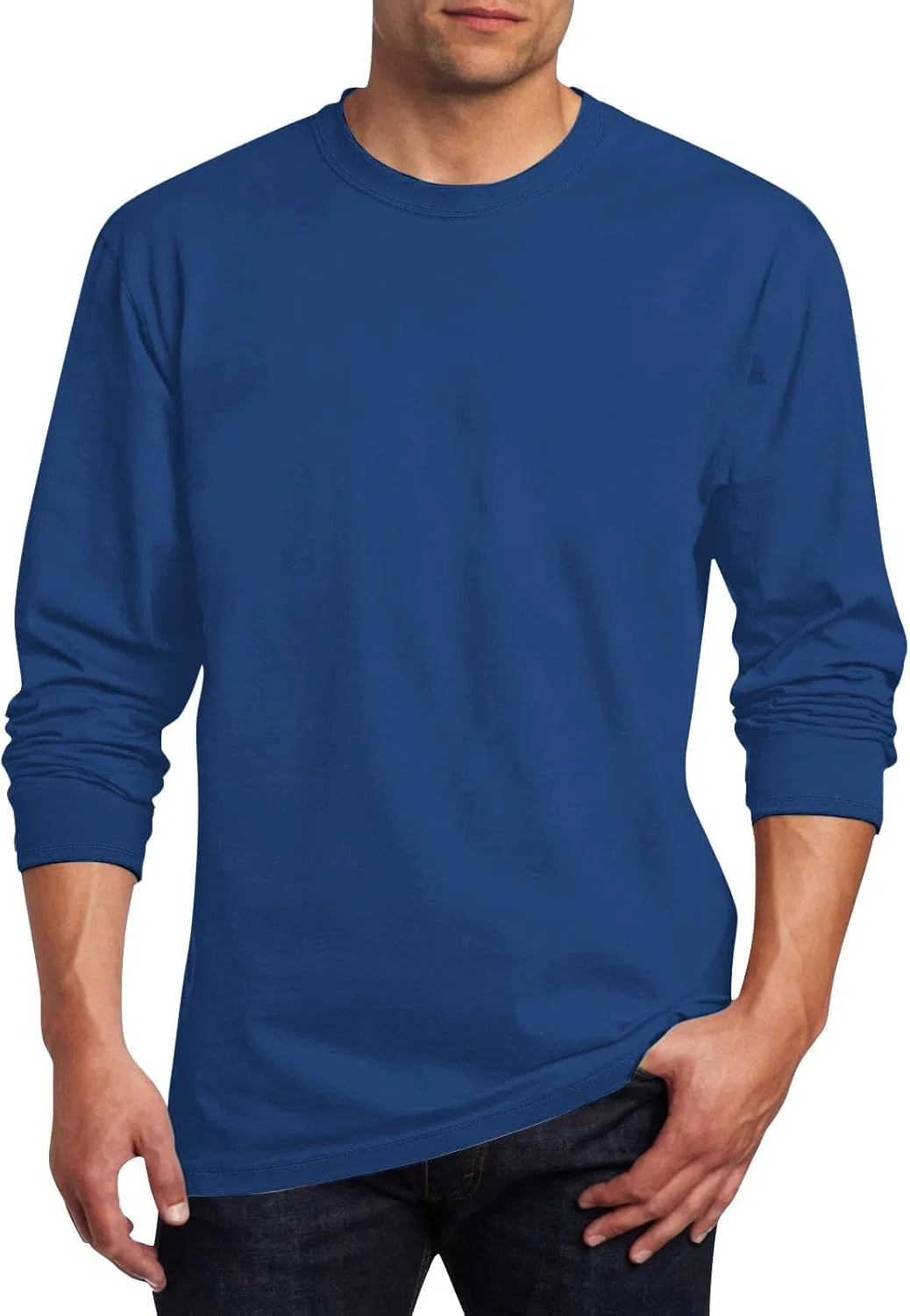 Мужская футболка длинный рукав Slim Fit Miyaomn, Blue