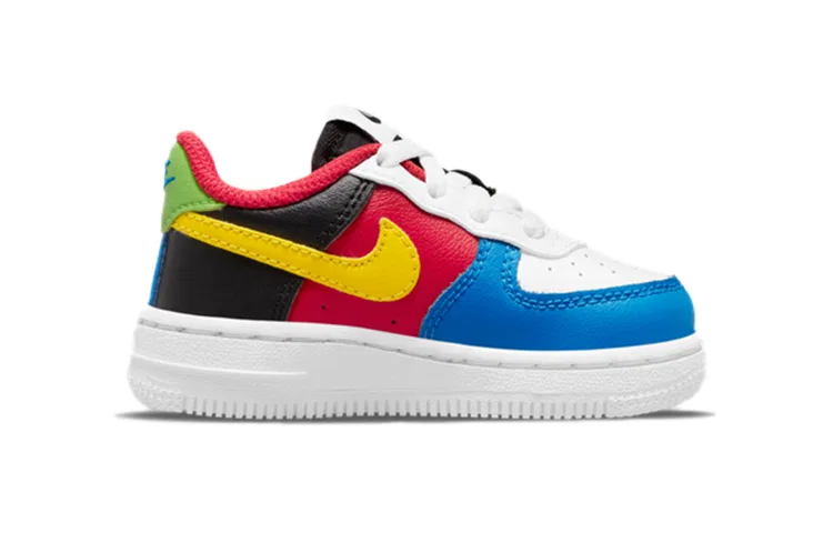 Детские кроссовки с принтом UNO Nike Air Force 1 Low LV8 QS Uno TD, Белый/Красный/Синий/Желтый/Зеленый/Черный — фото 3