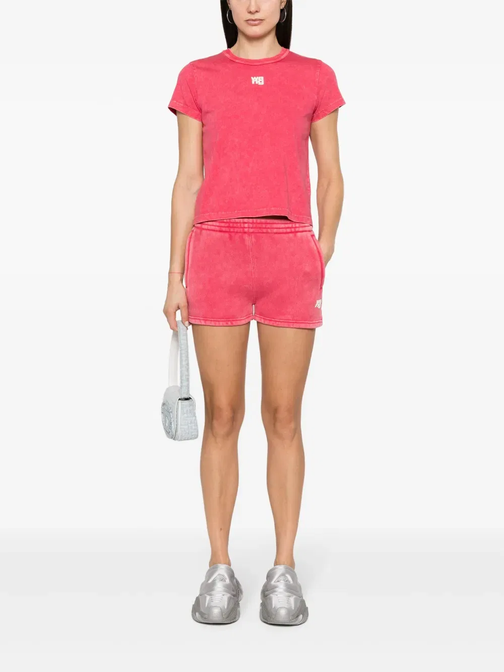 Шорты короткие Alexander Wang, розовый — фото 2