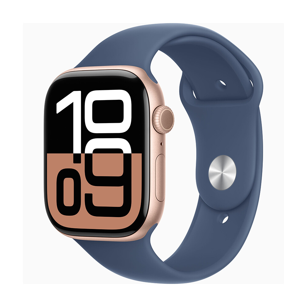 

Умные часы Apple Watch Series 10 (GPS), 46 мм, Rose Gold Aluminum Case/Denim Sport Band - M/L, Синий, Умные часы Apple Watch Series 10 (GPS), 46 мм, Rose Gold Aluminum Case/Denim Sport Band - M/L