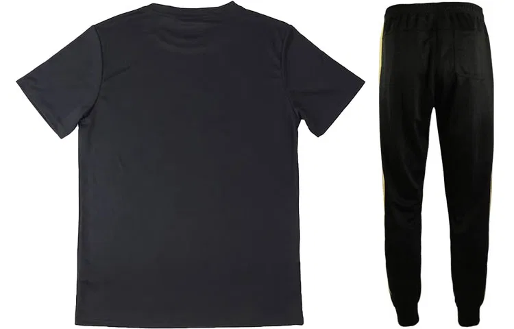 Мужской спортивный комплект из футболки и штанов с принтом Adidas, Black Gold — фото 3