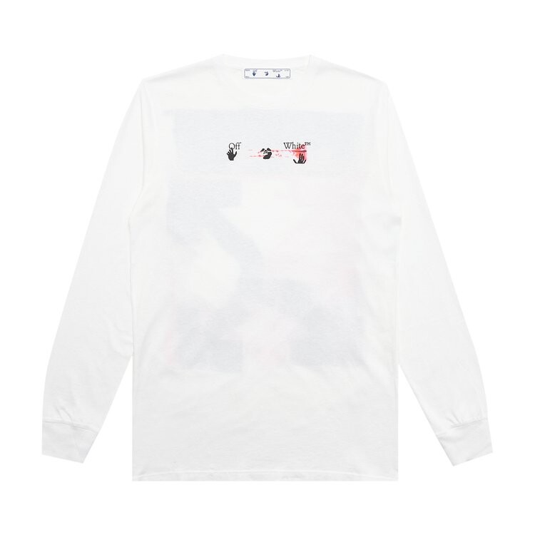 

Лонгслив Off-White Acrylic Arrow Long-Sleeve Tee 'White/Fuchsia', белый