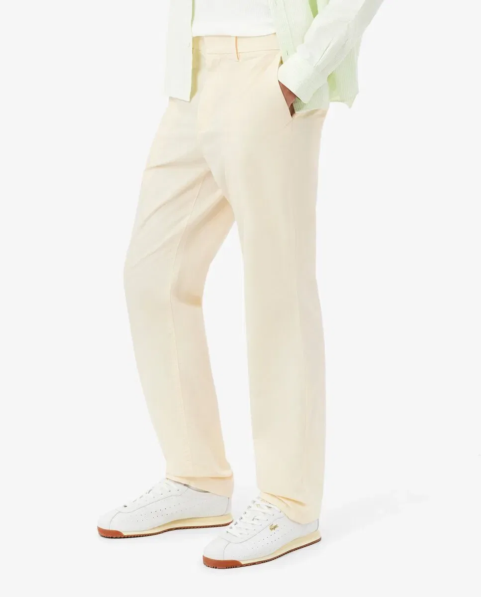 Брюки-джоггеры Lacoste из саржи, мужские, бежевый — фото 3