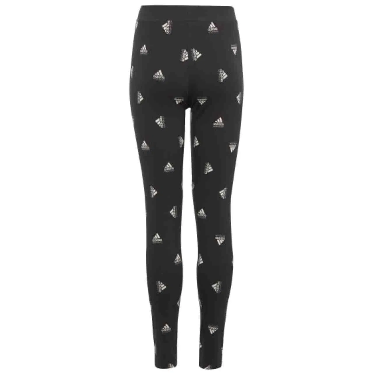 Детские леггинсы с принтом Brand Love Print Adidas, Schwarz Weiss Schwarz — фото 2