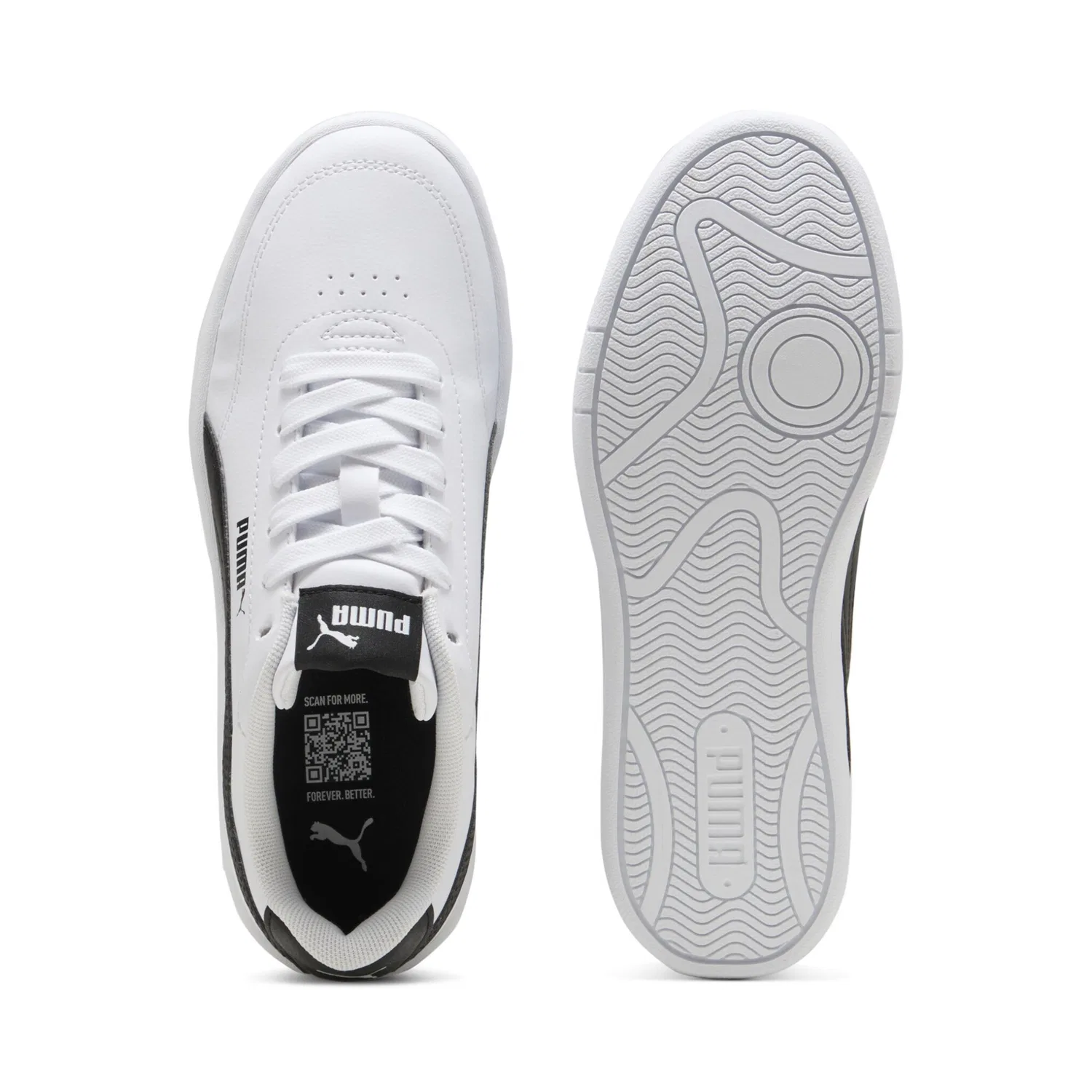 Детские кроссовки классические Court Classic Clean PUMA, White/Black — фото 4