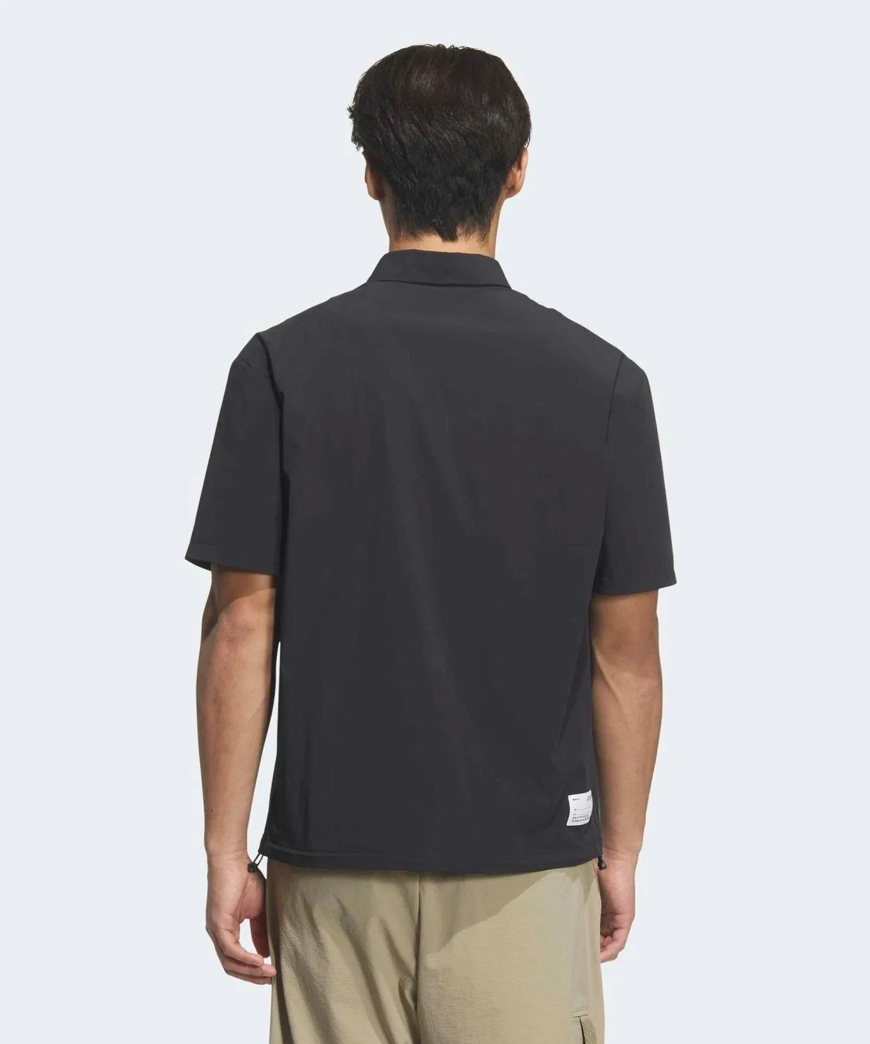 Мужской поло с коротким рукавом из ткани с плетением Club Consumer Woven Adidas Golf, Black — фото 2