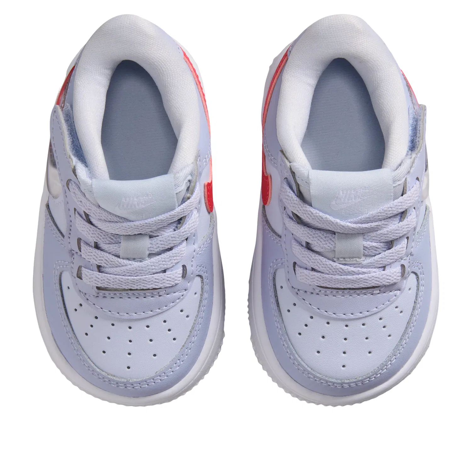 Детские кроссовки с кожаным верхом Force 1 Low EasyOn 'Football Grey' Nike, Football Grey/Ghost/White/Tropical Pink — фото 4