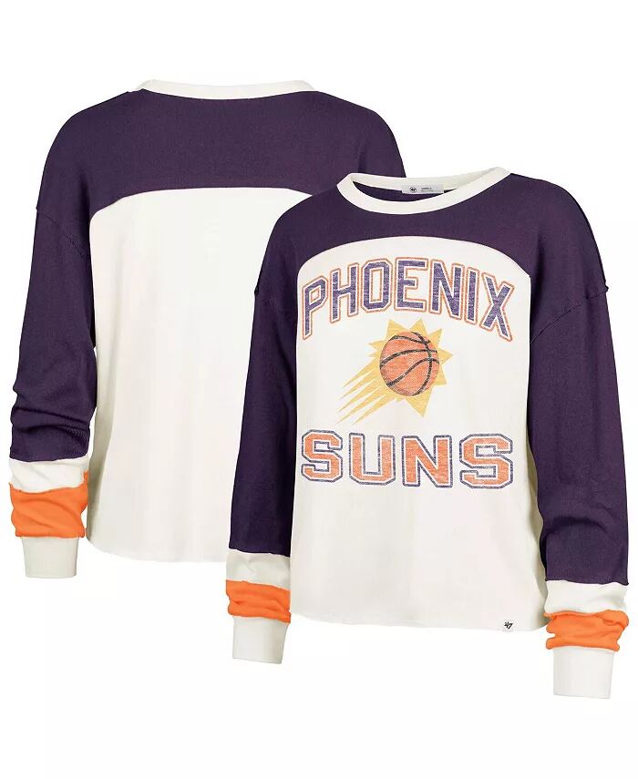 

Женская кремовая футболка Phoenix Suns Curve Raglan с длинным рукавом '47 Brand