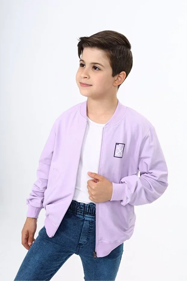 Детский кардиган для мальчиков с длинным рукавом Toontoy, Lilac — фото 4