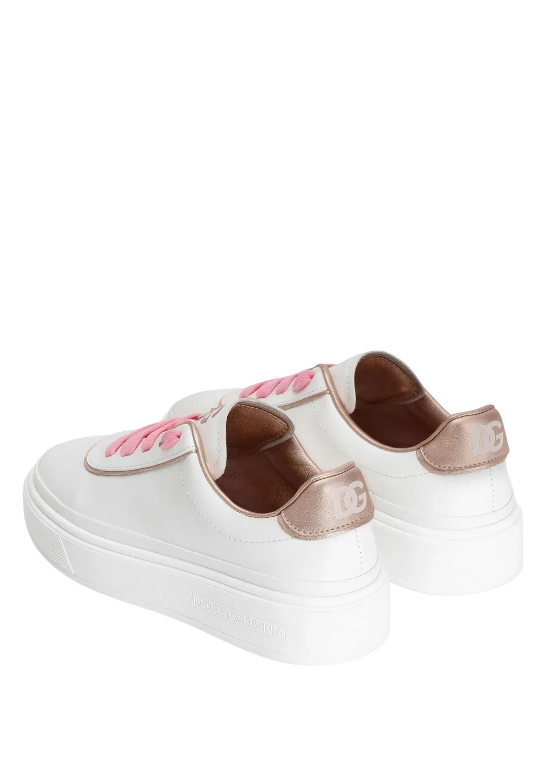 Кроссовки детские Dolce&Gabbana Girlie Up, pink-white — фото 3