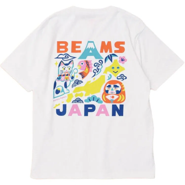 Футболка детская с круглым вырезом Beams, White — фото 3