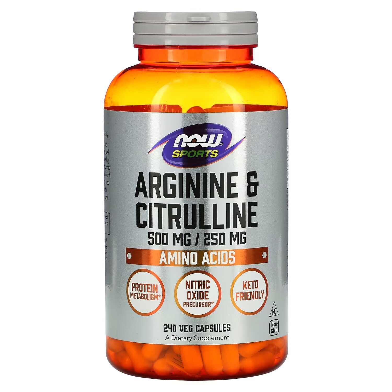 

Аминокислоты NOW Foods Sports аргинин и цитруллин, 240 вегетарианских капсул