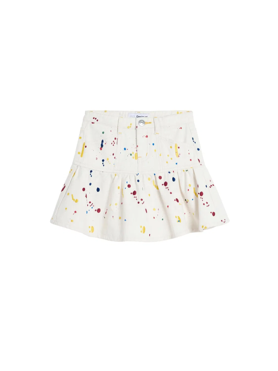 Юбка Desigual Splash белого цвета