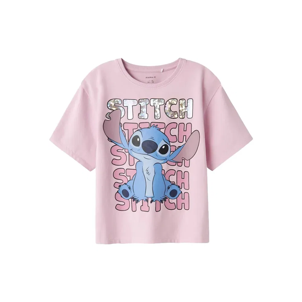 Футболка с коротким рукавом Nyri Stitch Name It, розовый