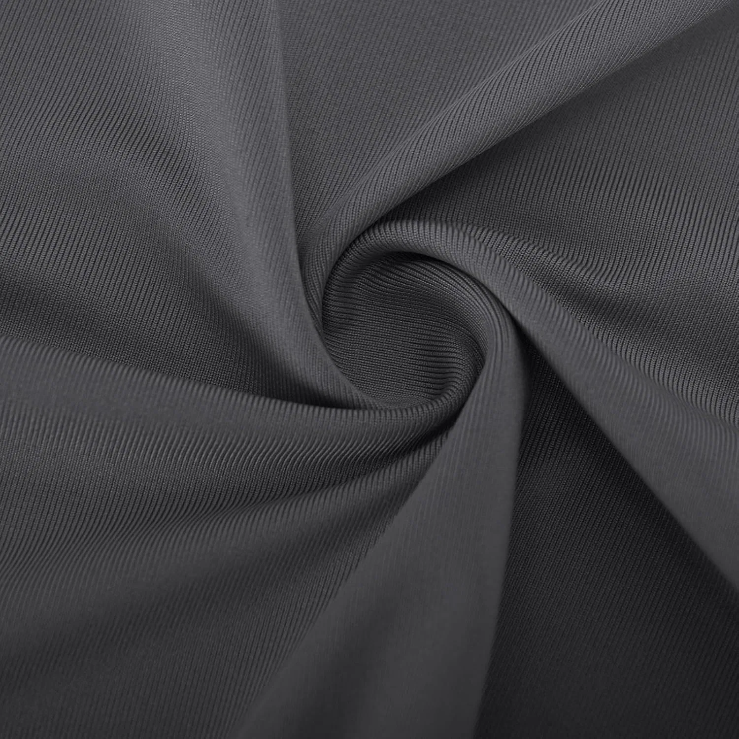 Женский короткий топ с круглым вырезом для тренировок, Dark Gray — фото 3