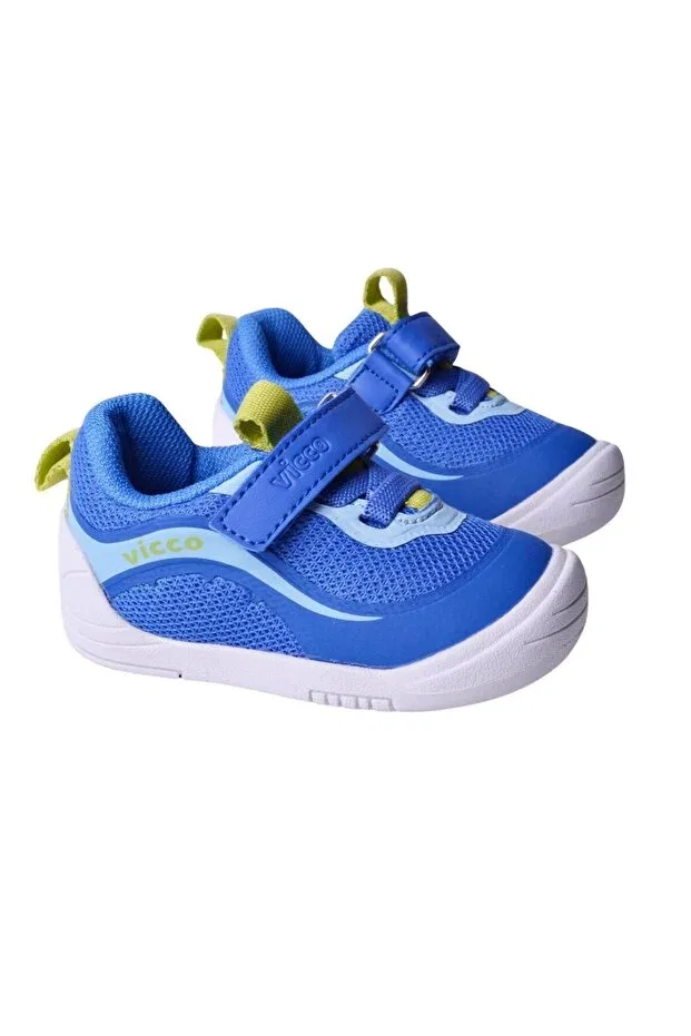 Детские туфли для новорожденных на плоской подошве Vicco, Blue — фото 3