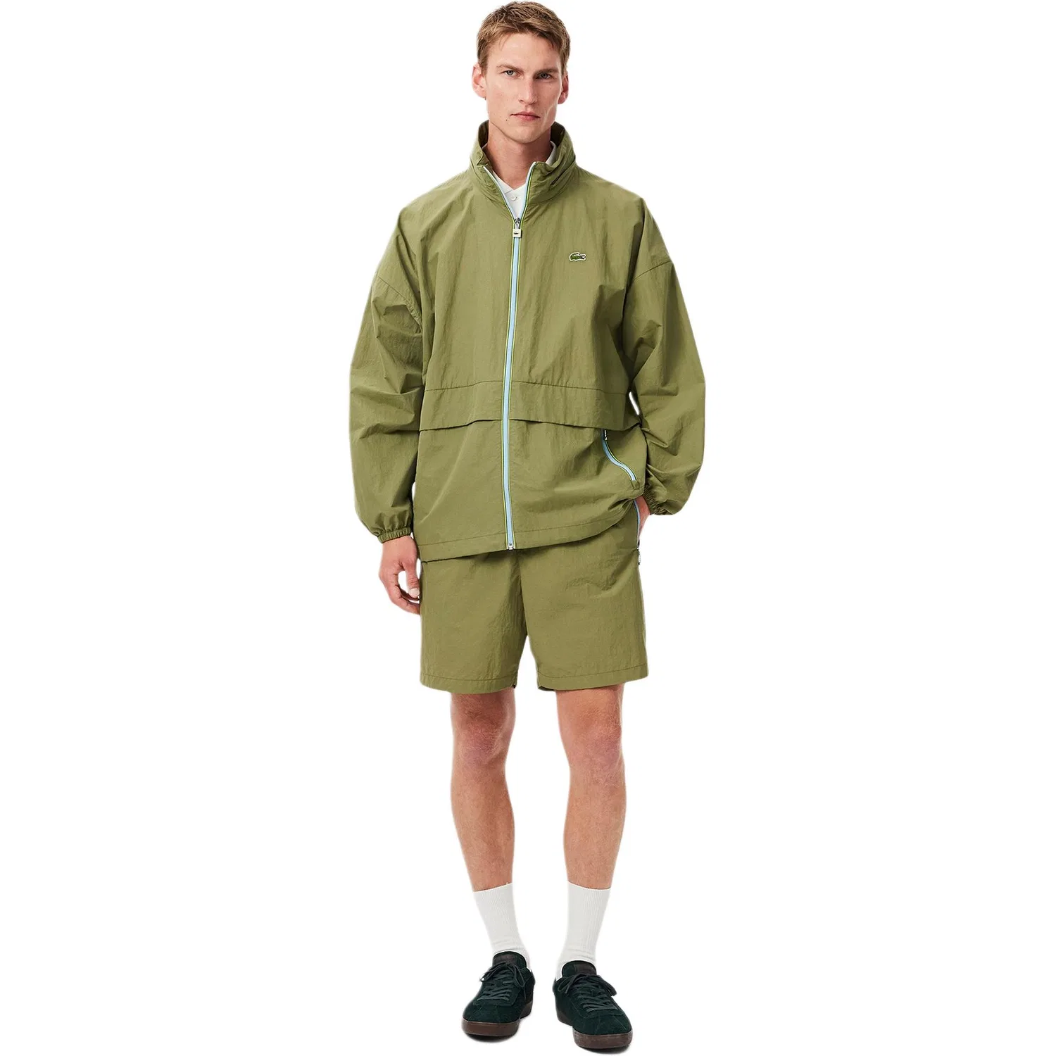 Мужские шорты с застежкой-молнией Lacoste, Khaki Green — фото 4