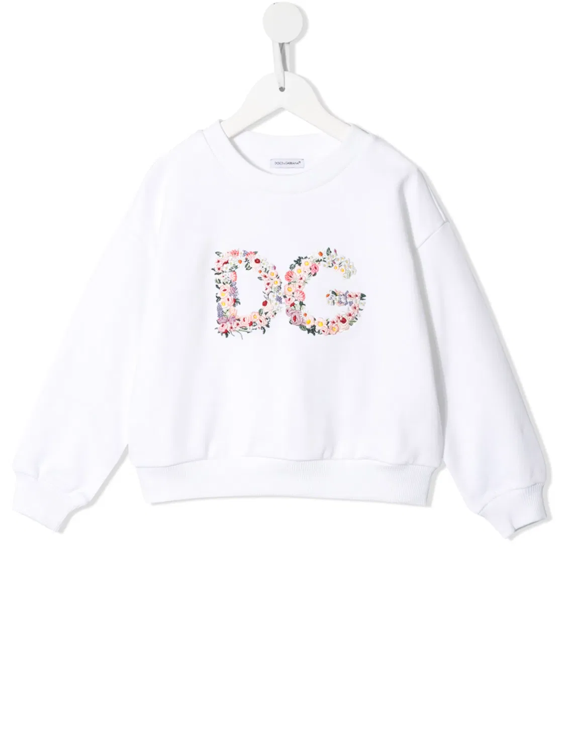 Dolce & Gabbana Свитшот с цветочным логотипом, белый