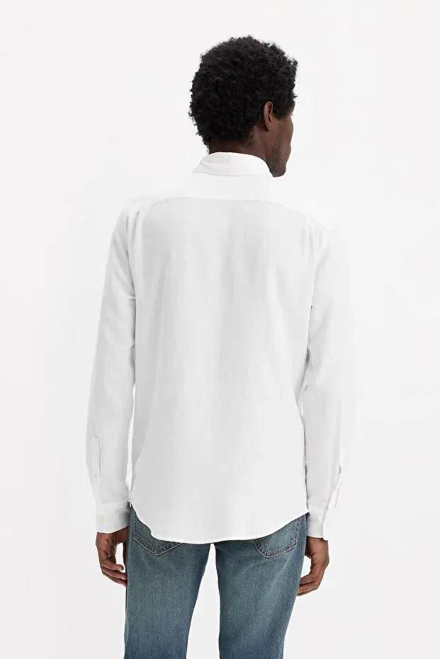 Мужская рубашка из льняной смеси с длинным рукавом Levi'S, White — фото 2