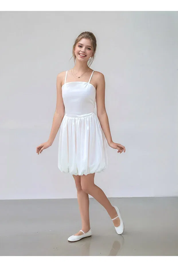 Детское платье для девочек из сатина с принтом Thejojodesign, White — фото 4