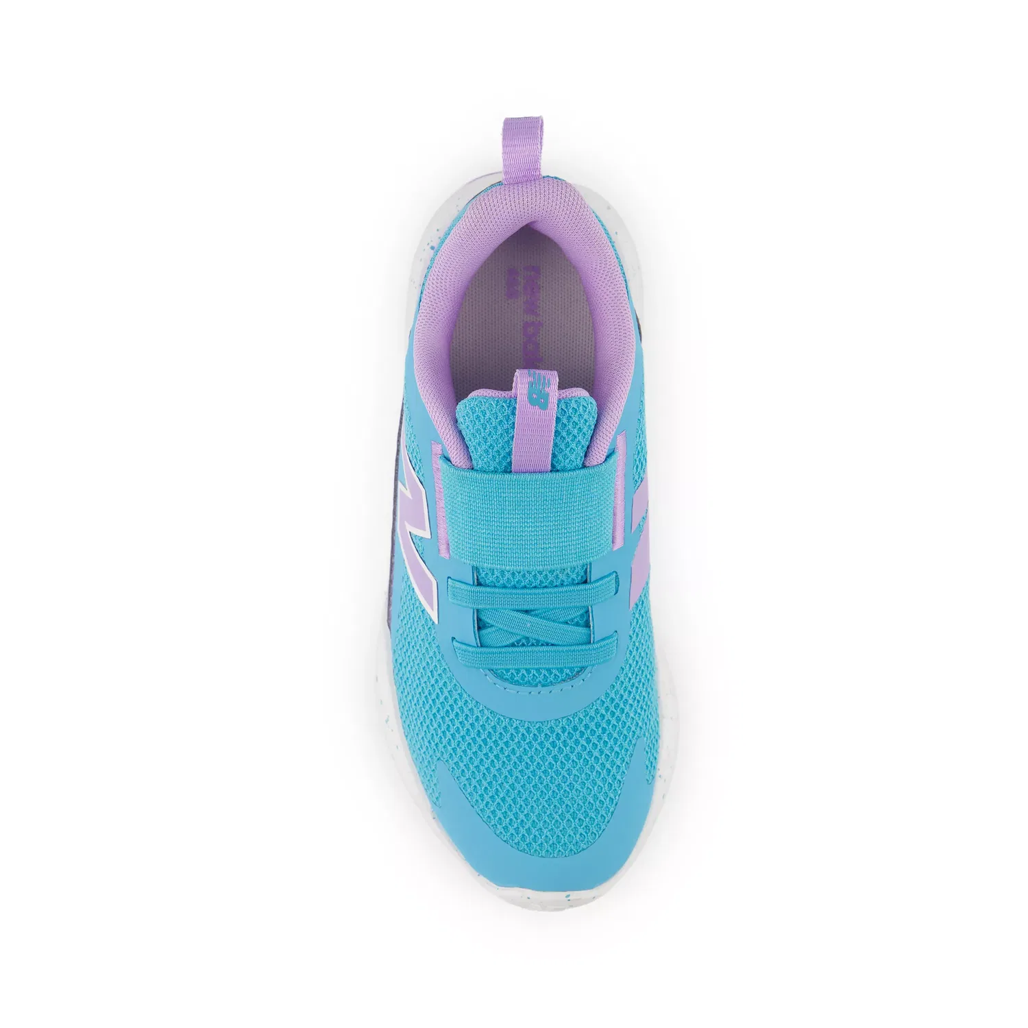 Детские кроссовки без шнуровки на сетчатой основе 468 Slip On New Balance, Blue Glaze With Lilac Glo — фото 4