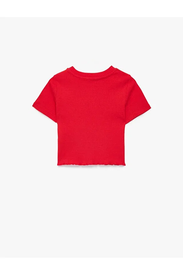 Детская футболка для девочек хлопковая Koton, Red — фото 2