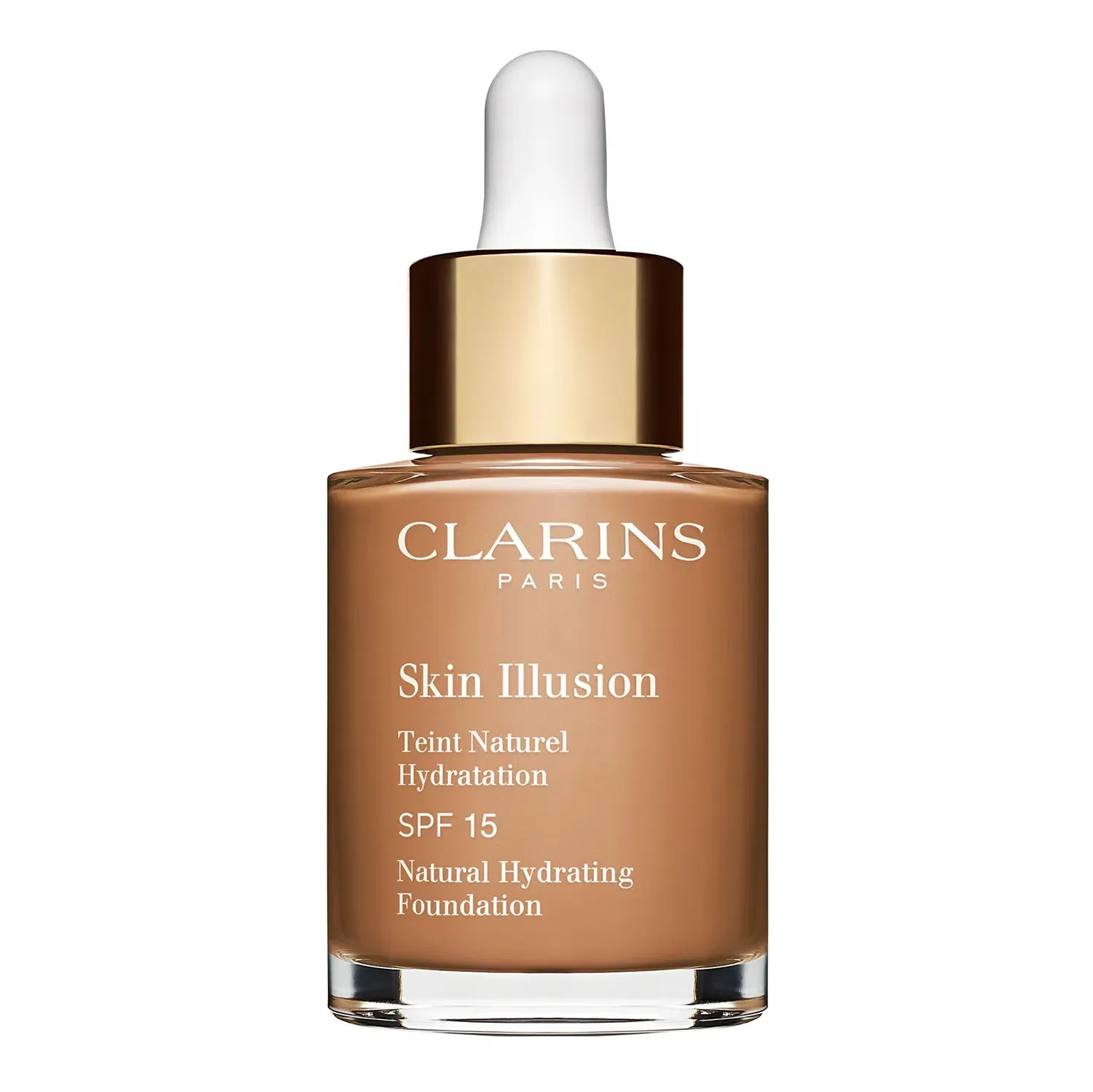 Тональная основа с SPF 15, 30 мл, с эффектом сияния, CLARINS, 113 Chestnut