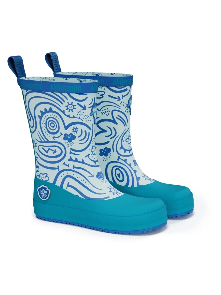 Резиновые сапоги Affenzahn 'Gummistiefel Vegan Plashy' синего цвета — фото 2