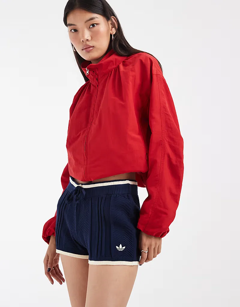 Шорты Adidas Originals крупной вязки, темно-синий