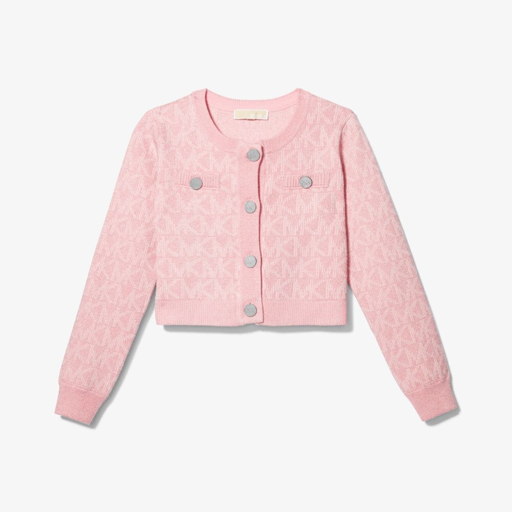 

Кардиган Michael Kors Kids Logo Jacquard, розовый