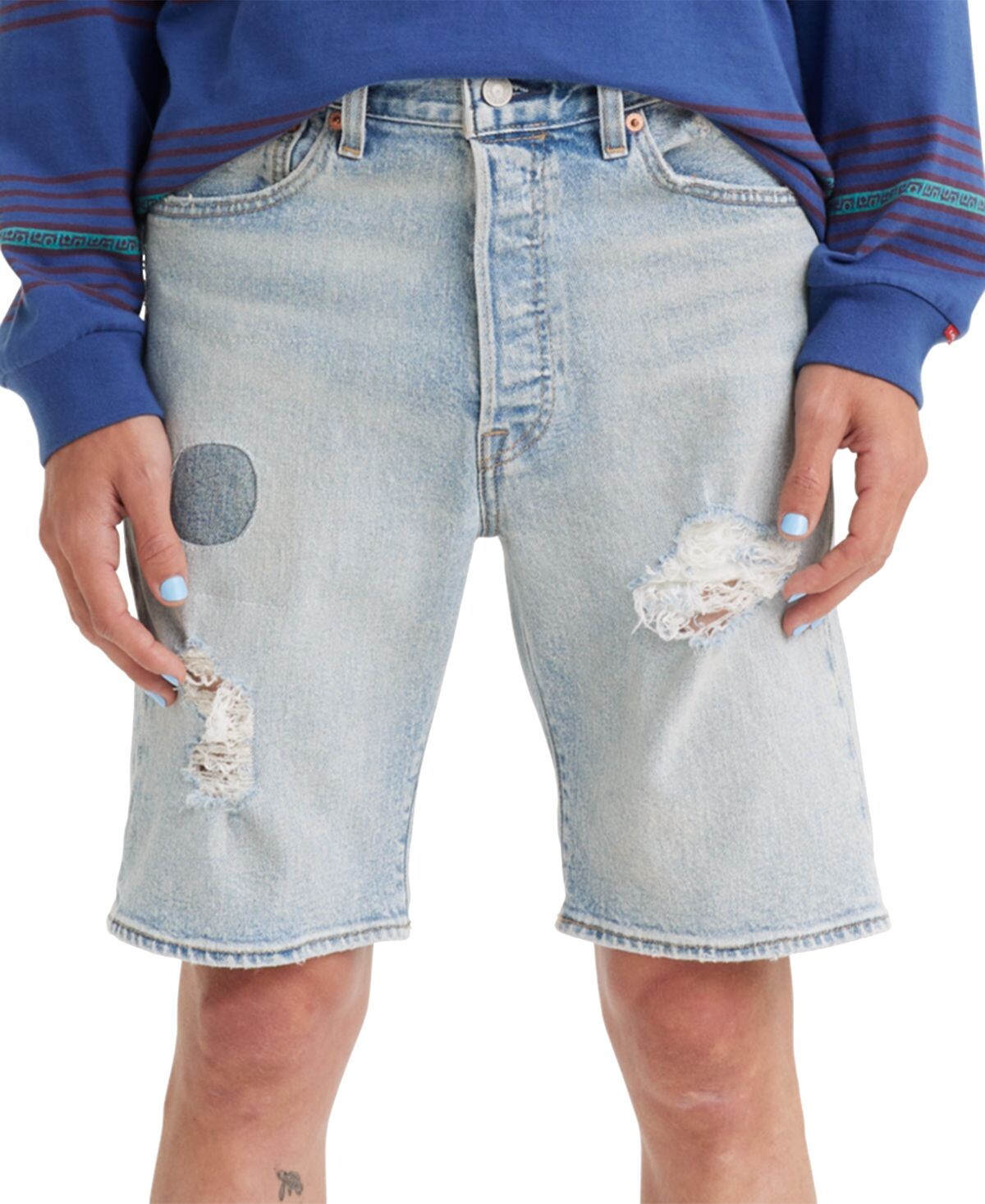 

Мужские эластичные джинсовые шорты 501 original с подолом Levi's, мульти
