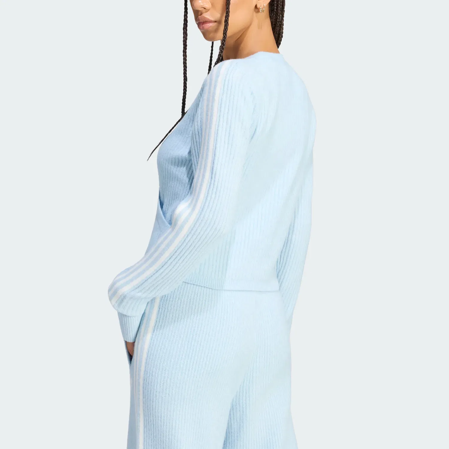 Женский кардиган V-образным вырезом Adidas Originals X Jennie, Blue — фото 4