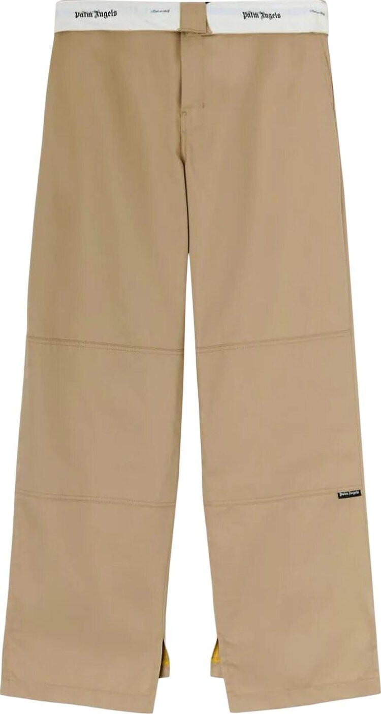 

Брюки Palm Angels Reversed Waistband Chino Pant 'Beige/Yellow', загар, Коричневый, Брюки Palm Angels Reversed Waistband Chino Pant 'Beige/Yellow', загар