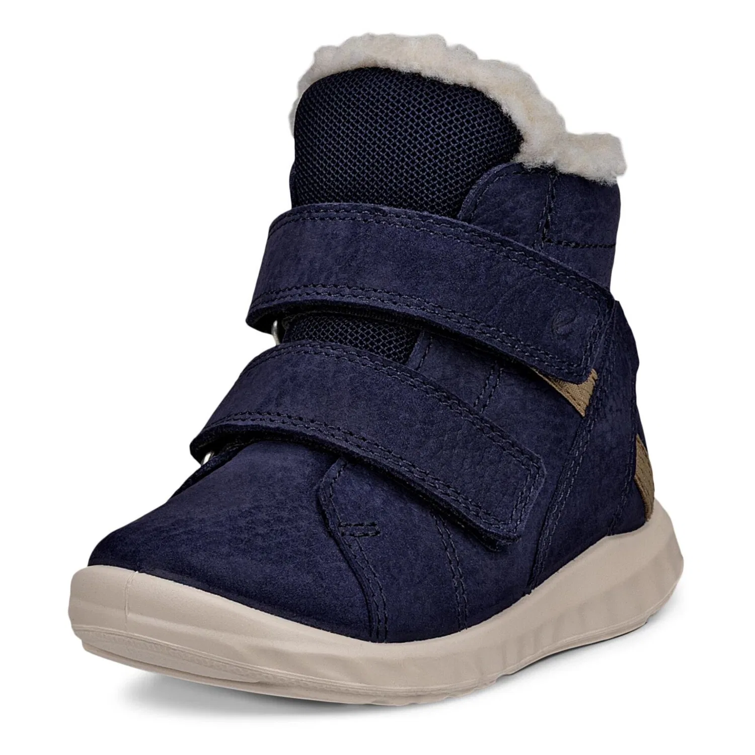 Детские зимние ботинки на липучке Ecco, Dark Blue