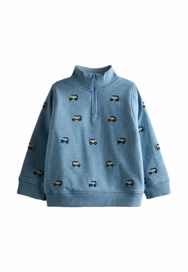 Толстовка с капюшоном Jojo Maman Bébé, Regular fit, сафари-сцена, двусторонняя, синий джип