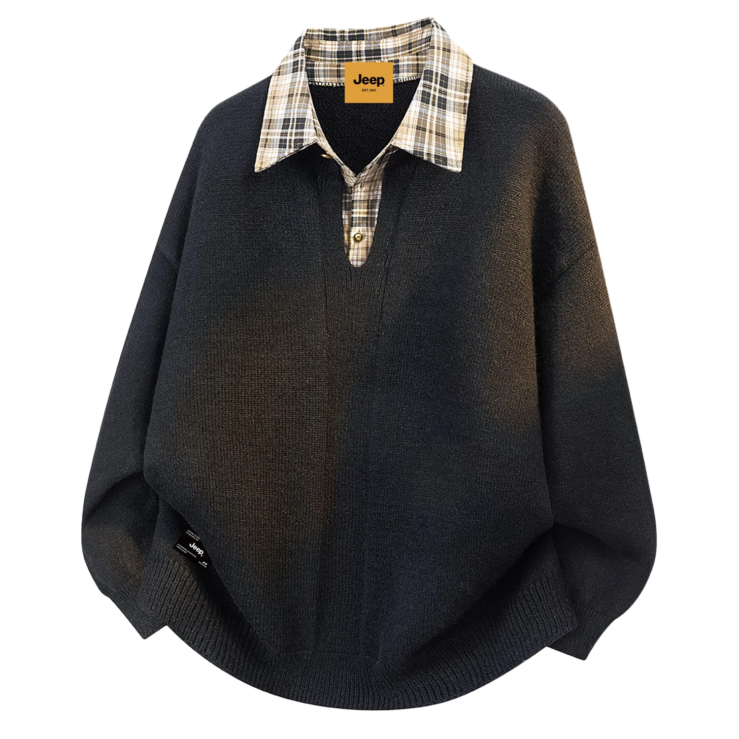 Детский джемпер с отложным воротником Jeep Leisure Collection Knitwear, Black