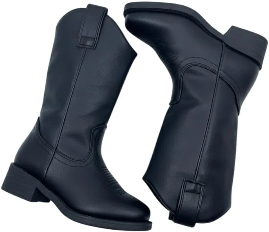Детские сапоги для девочек с вышивкой Western Forever Link, All Black — фото 3