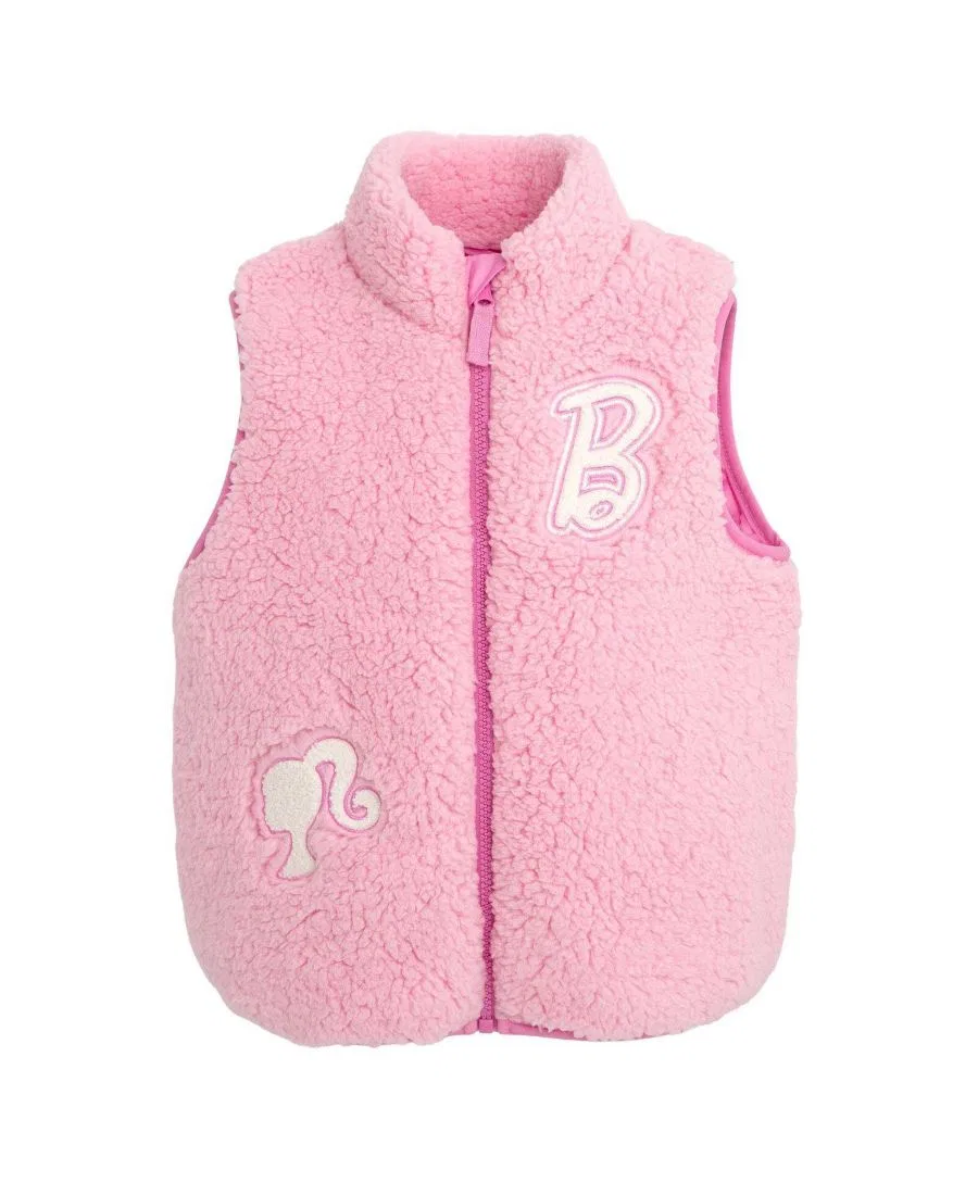 Жилет без рукавов из флиса с аппликациями Barbie, Blush Pink